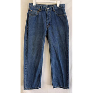 Levis 550 Jeans Mens 33x27 (Tag 34x30) Relaxed Fit Dark Wash Blue Denim Cotton